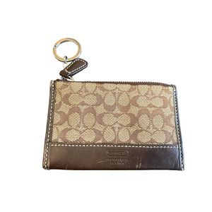 Classic Coach Change Purse With Key Ring, Brown O… - image 1